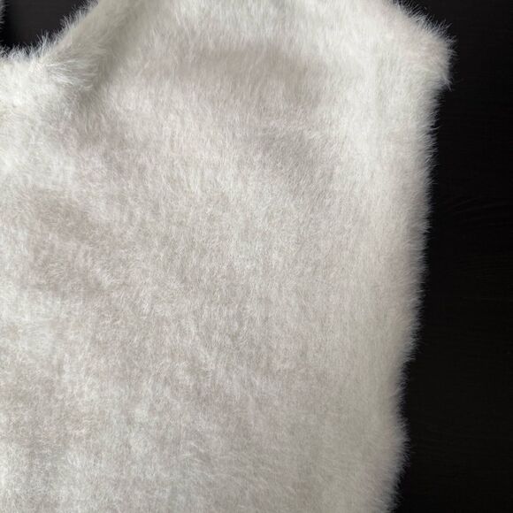 Gymshark x Whitney Simmons Eyelash Knit Midi Tie Up Halter Neck Top Sz M White - Picture 2 of 8